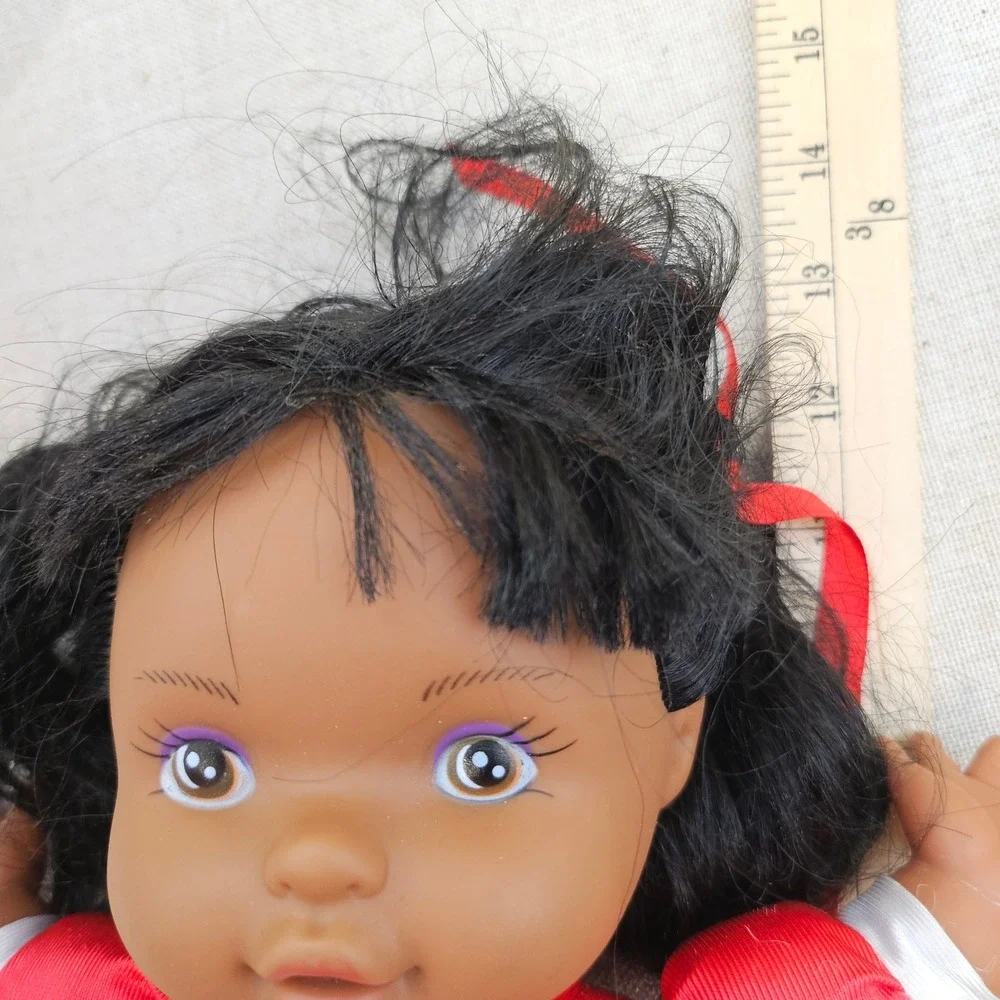 Lovee Doll Cheerleader Plush Doll Kids 14.5in Red White M Uniform Vintage T246